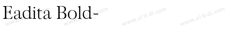 Eadita Bold字体转换